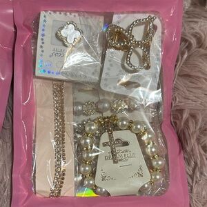 Gold-Tone Pearl Hair & Accessory Set